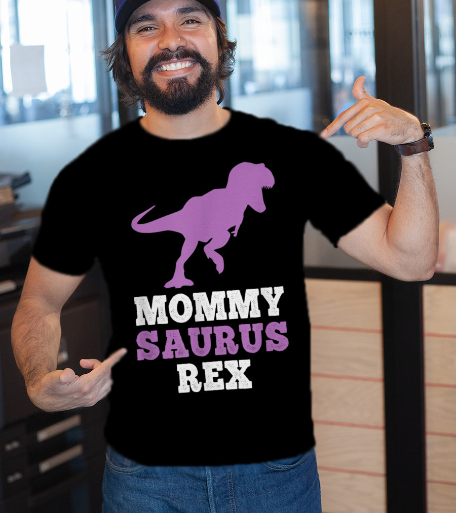 Mommysaurus Rex Purple Dinosaur Mother's Day Humor T-Shirt