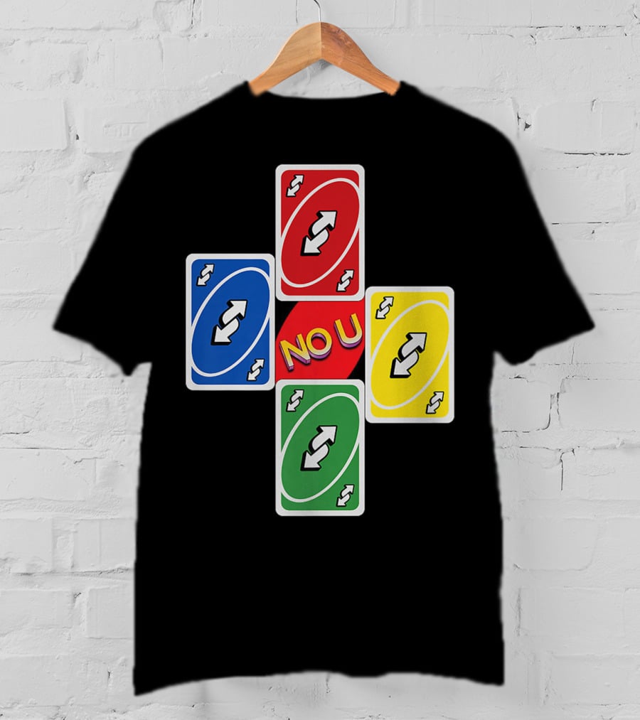 No U Reverse Card Cross Multicolor T-Shirt