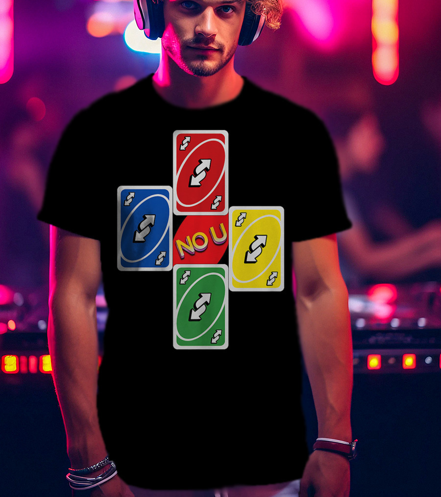 No U Reverse Card Cross Multicolor T-Shirt