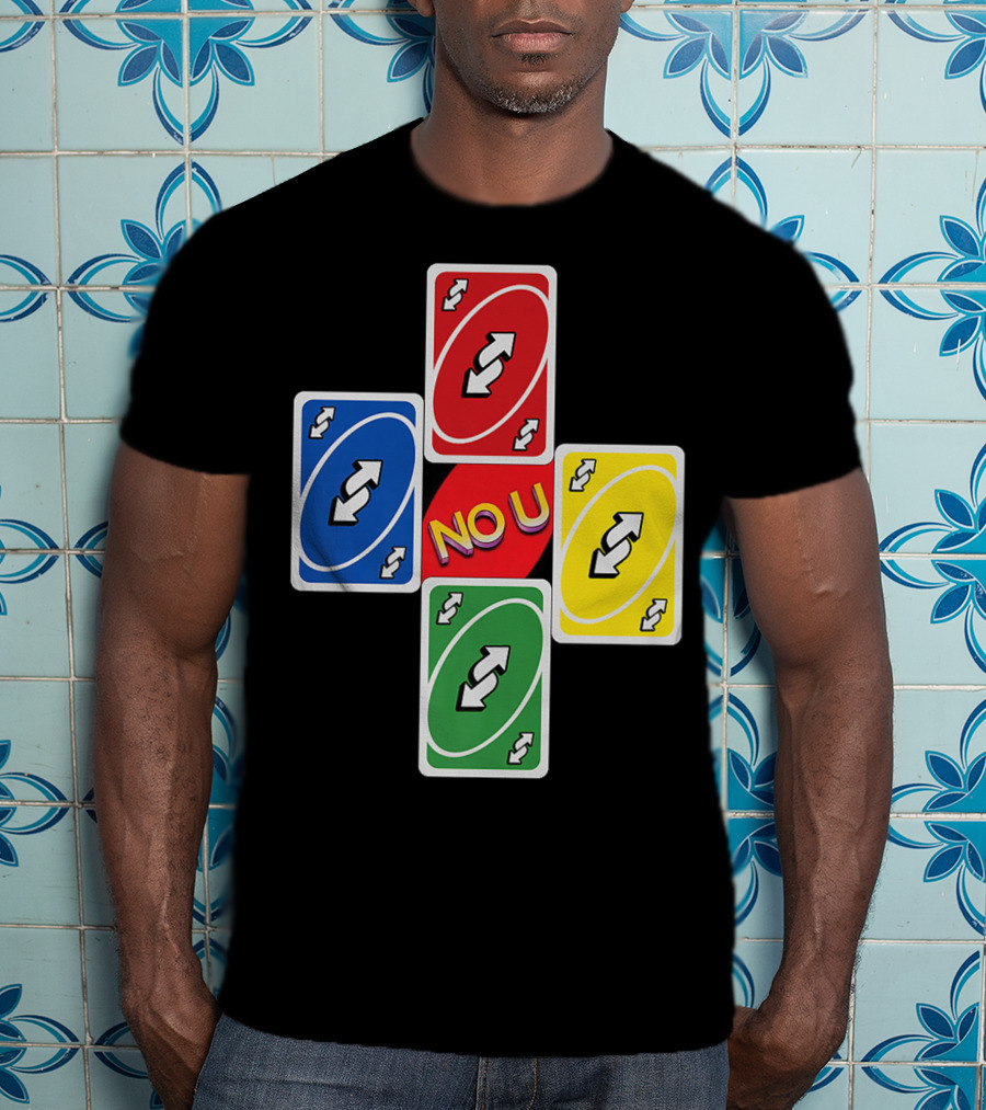 No U Reverse Card Cross Multicolor T-Shirt