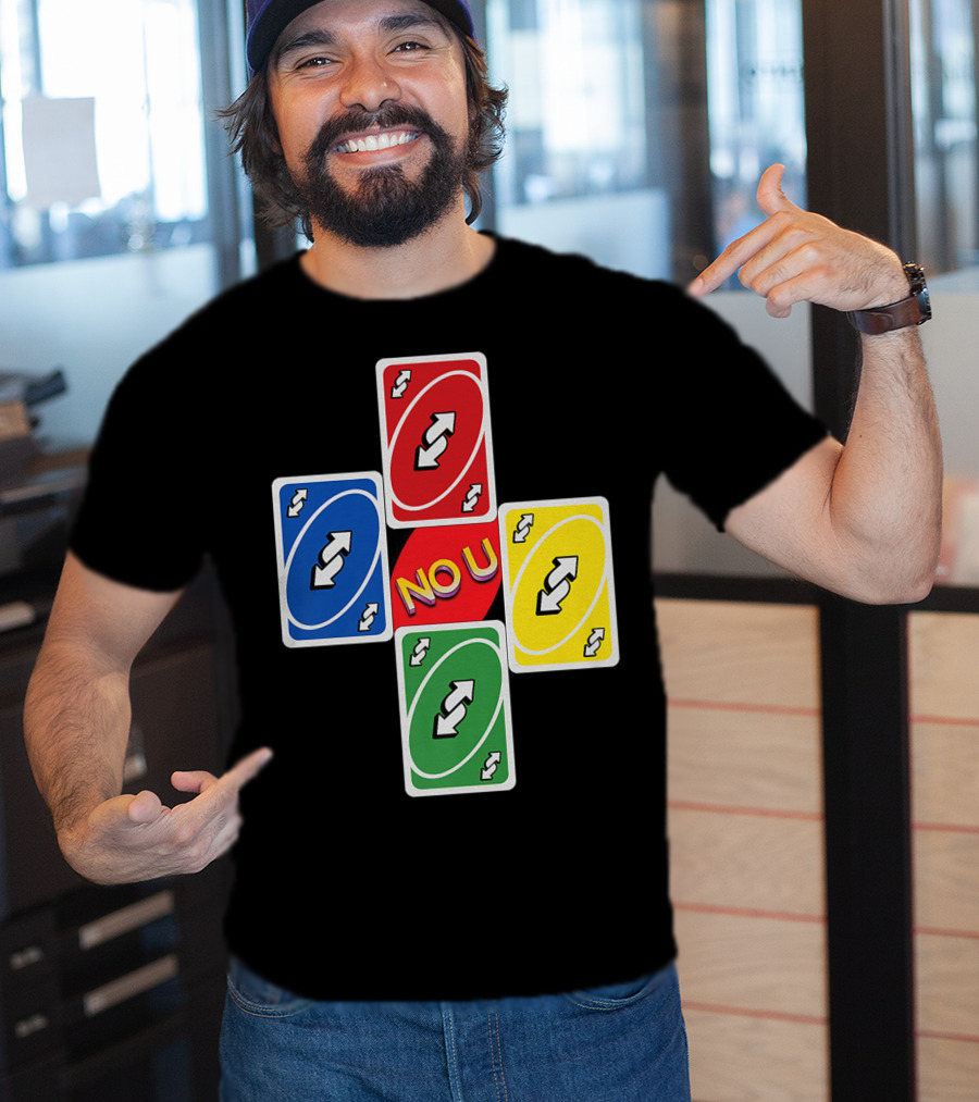 No U Reverse Card Cross Multicolor T-Shirt