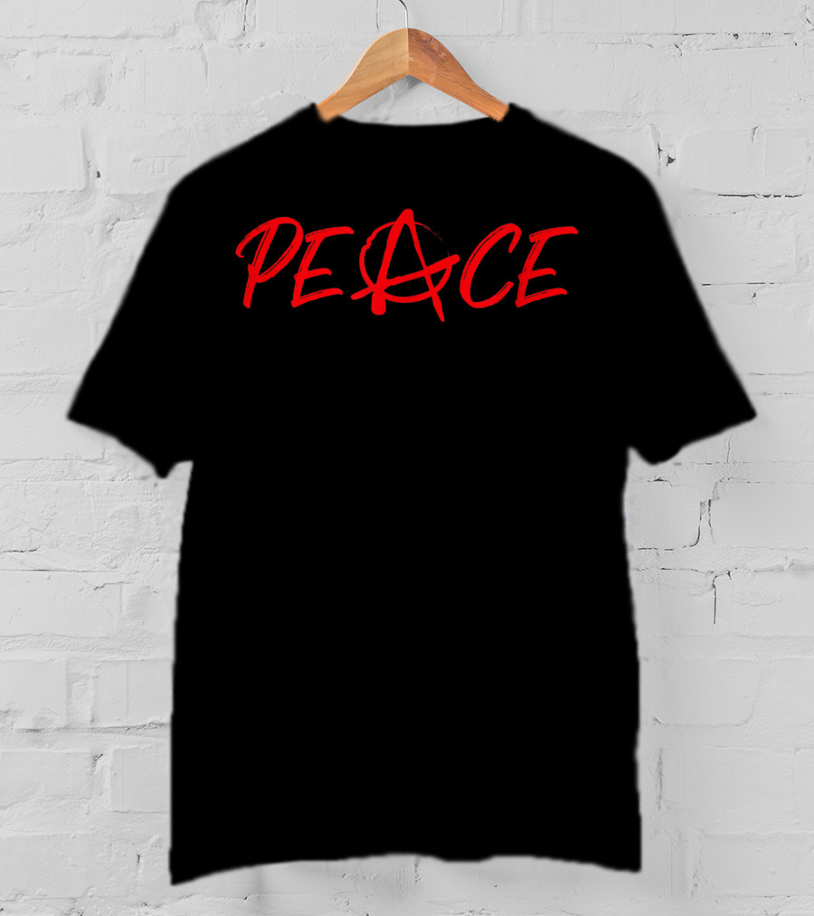 Peace Anarchy Anarcho Communism Mutualism Symbol Text T-Shirt