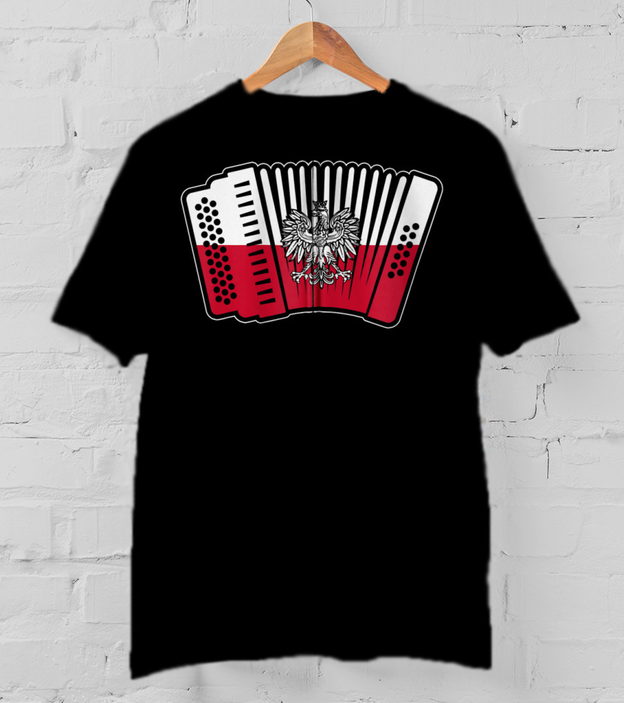 Polish Flag Eagle Accordion Polska T-Shirt