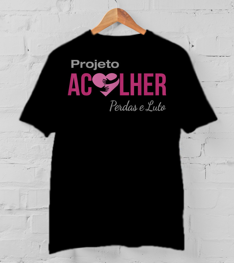 Projeto Acolher Coração Perdas E Luto Abraço T-Shirt