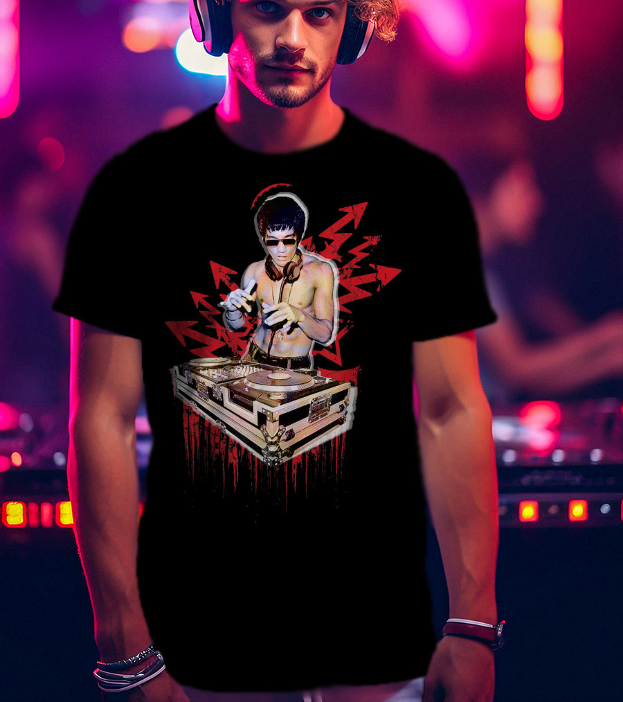 Psycho Bruce Martial Arts DJ Music Lover T-Shirt