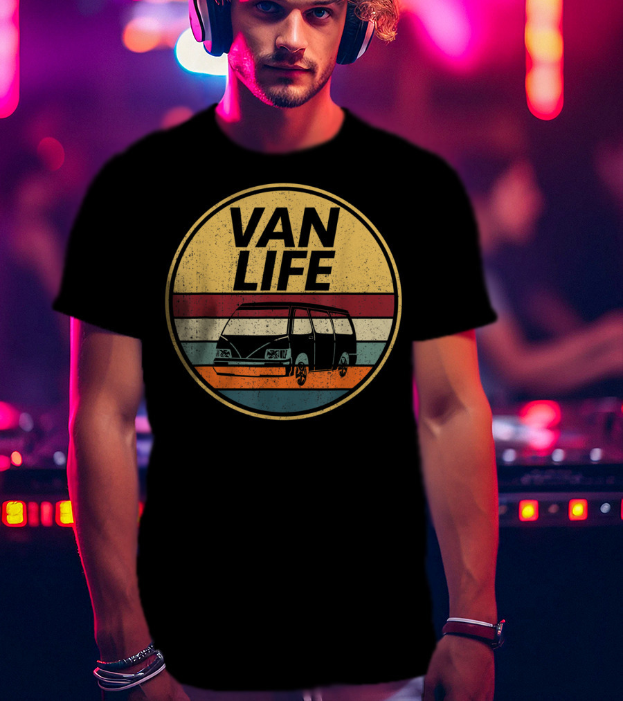 Van Life Retro Camper Vintage Vanlife Adventure T-Shirt