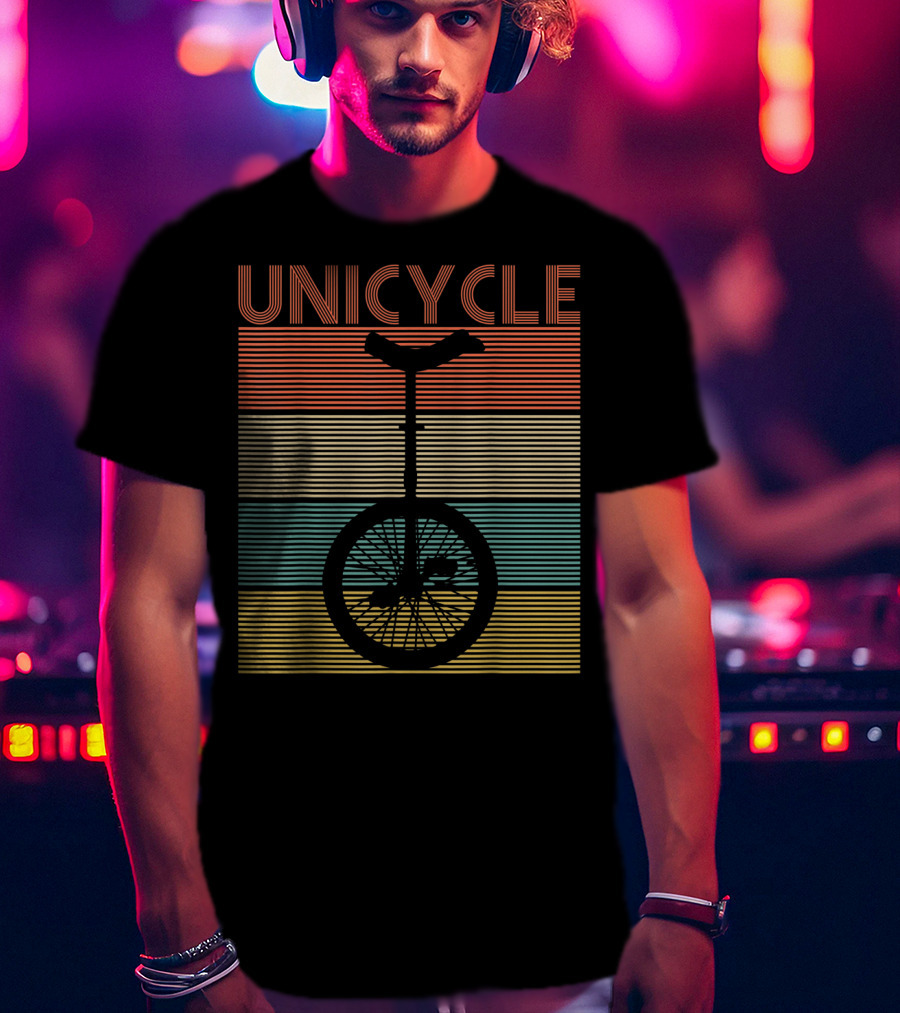 Unicycle Retro Stripe T-Shirt