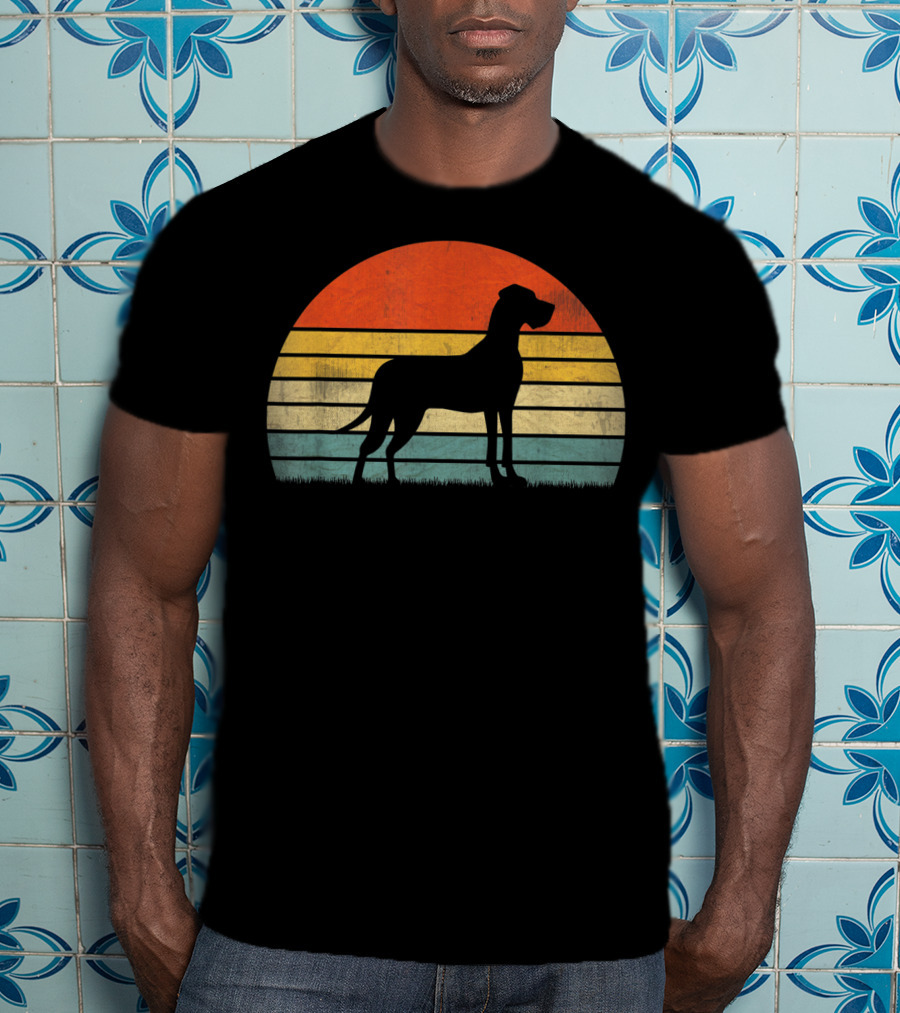 Retro Sunset Style Great Dane T-Shirt