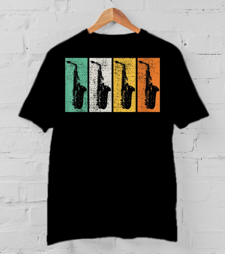 Retro Saxophone Pop Art Marching Band Sax T-Shirt