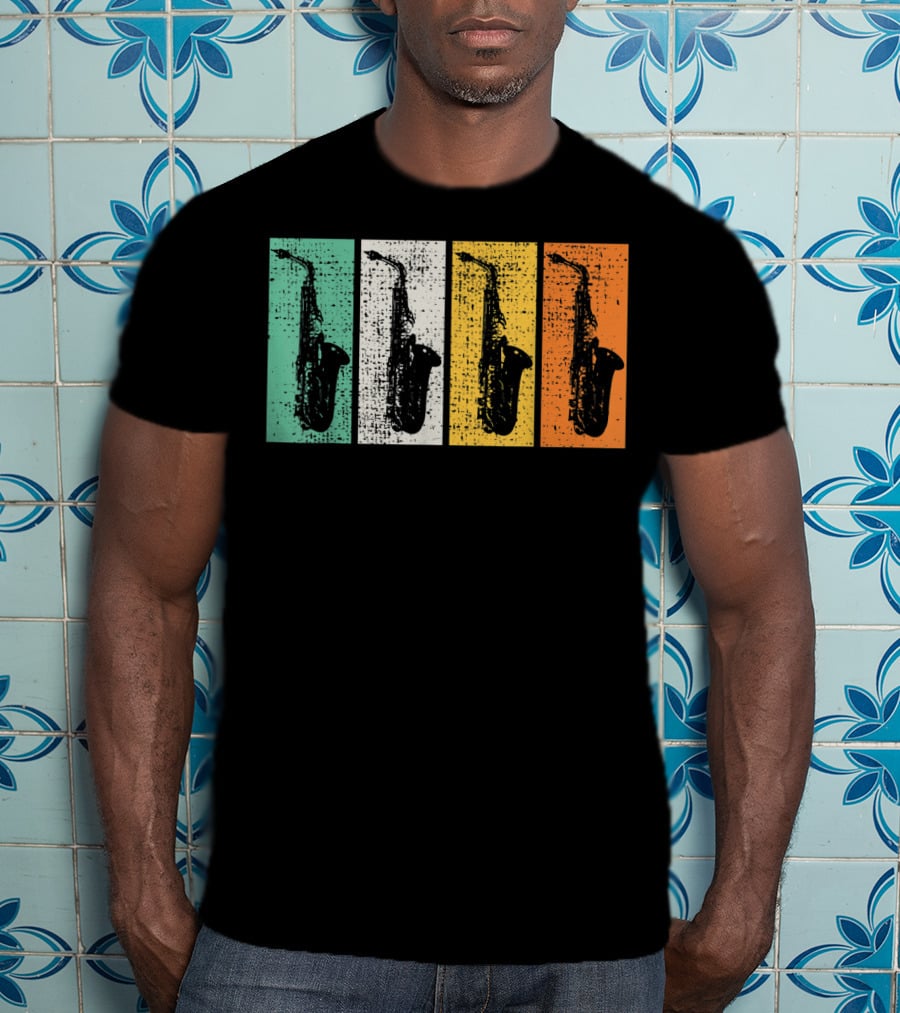 Retro Saxophone Pop Art Marching Band Sax T-Shirt