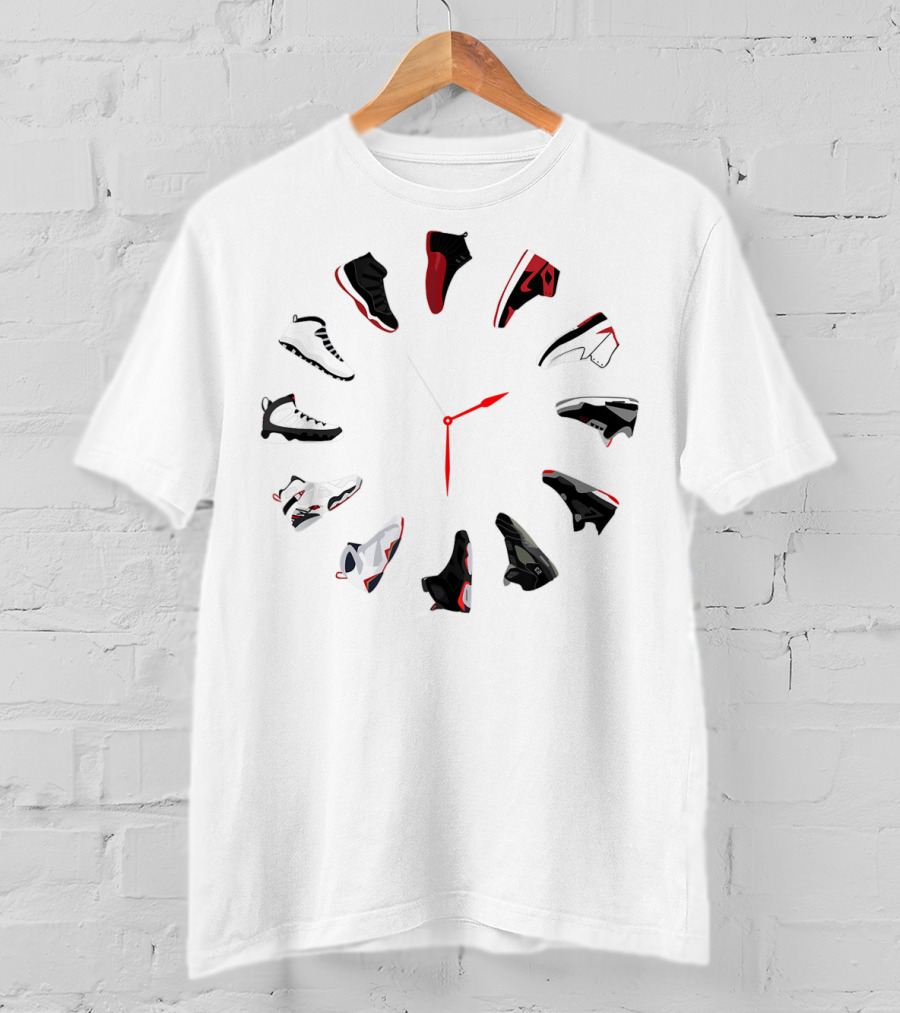 Sneaker Clock With Iconic Shoe T-Shirt