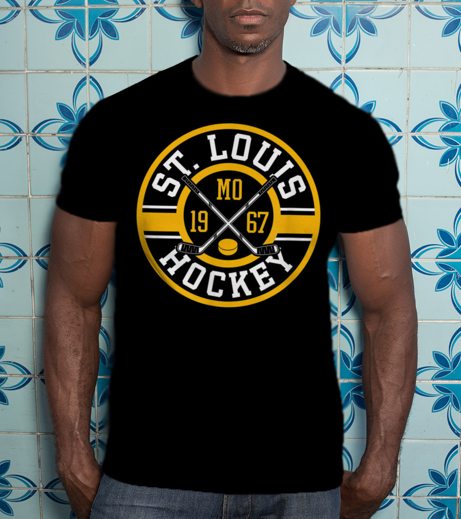 St Louis Hockey MO 1967 Vintage Ice Hockey Sticks T-Shirt