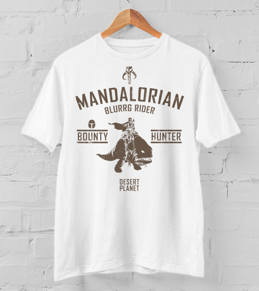Mandalorian Blurrg Rider Bounty Hunter Desert Planet T-Shirt