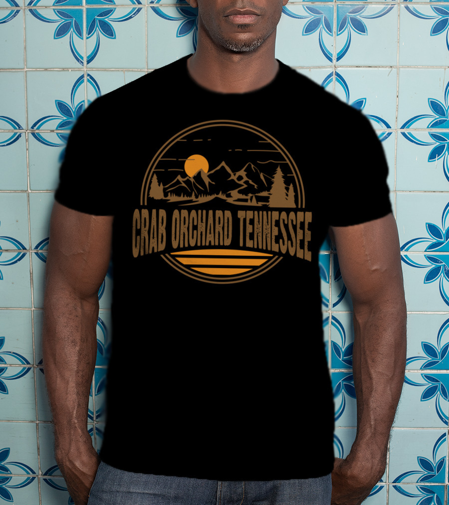Crab Orchard Tennessee Vintage Mountain Sunset Hiking T-Shirt