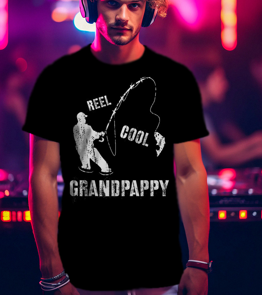 Reel Cool Grandpappy Fishing Fisherman Vintage T-Shirt