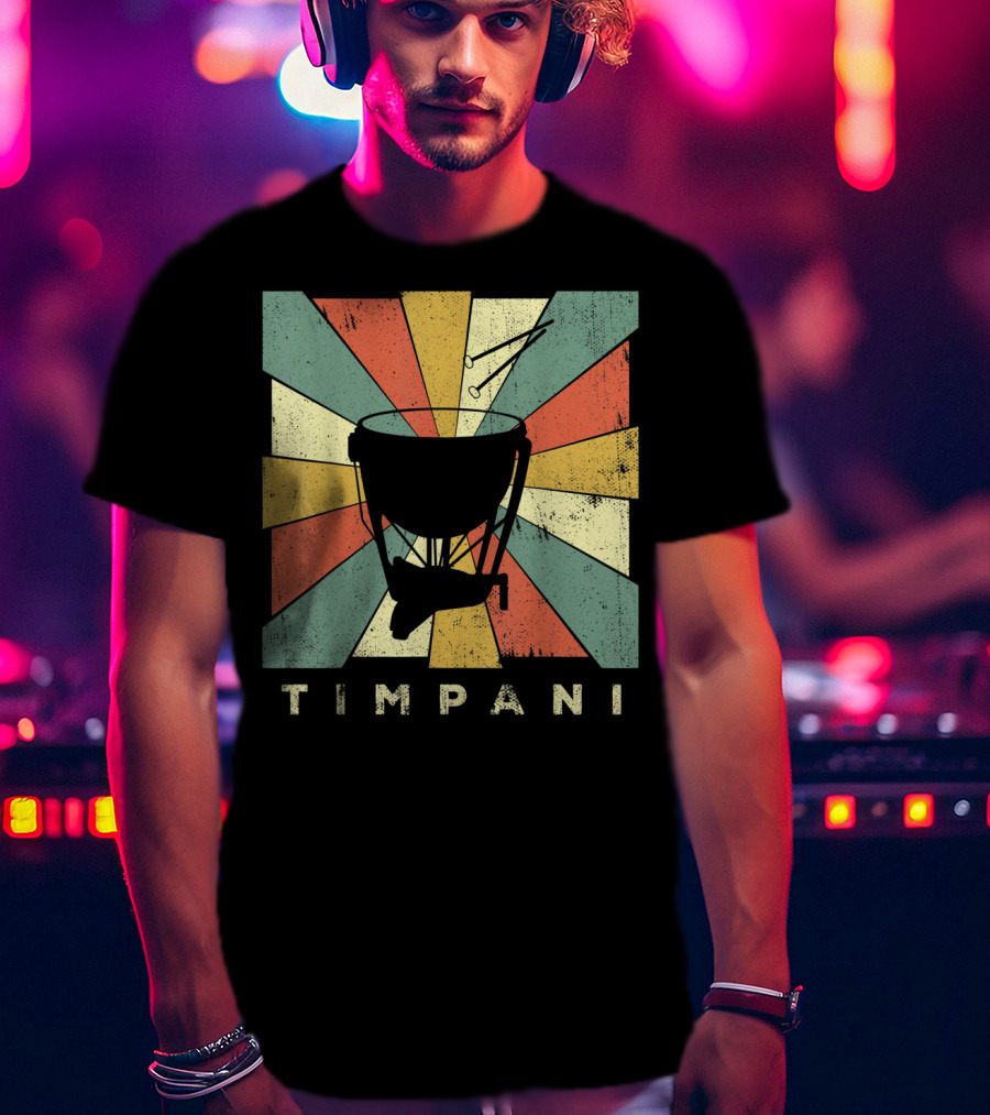 Timpani Vintage Percussion Music T-Shirt
