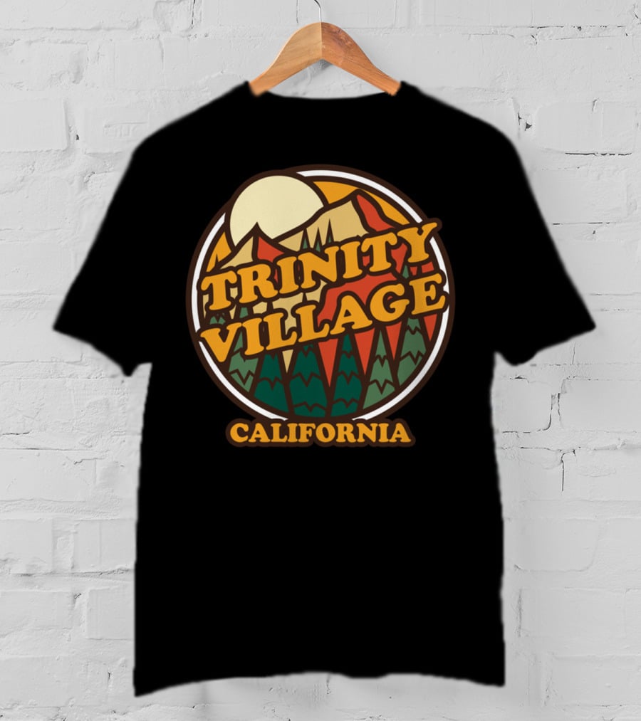 Trinity Village California Vintage Mountain Scenery T-Shirt