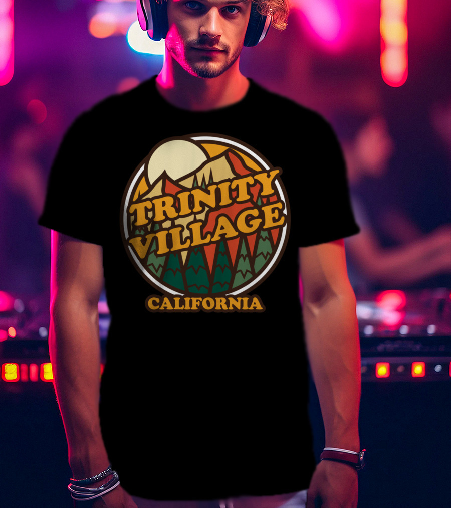 Trinity Village California Vintage Mountain Scenery T-Shirt