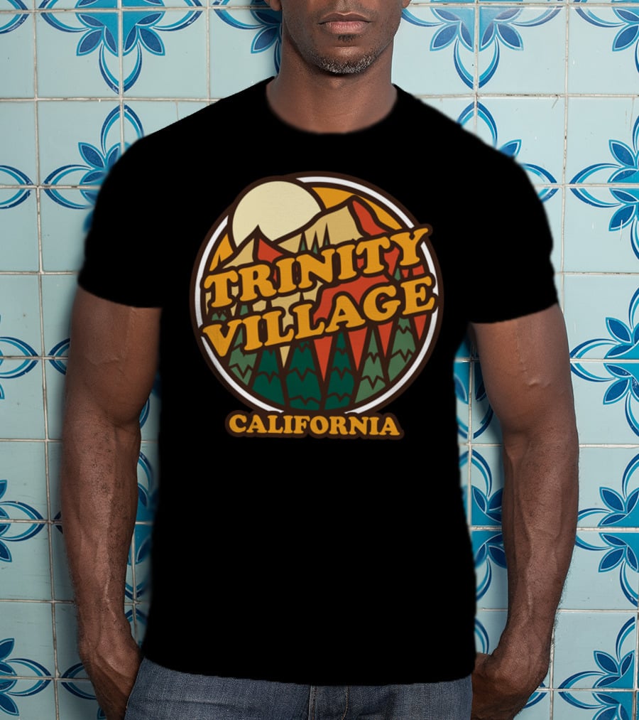 Trinity Village California Vintage Mountain Scenery T-Shirt