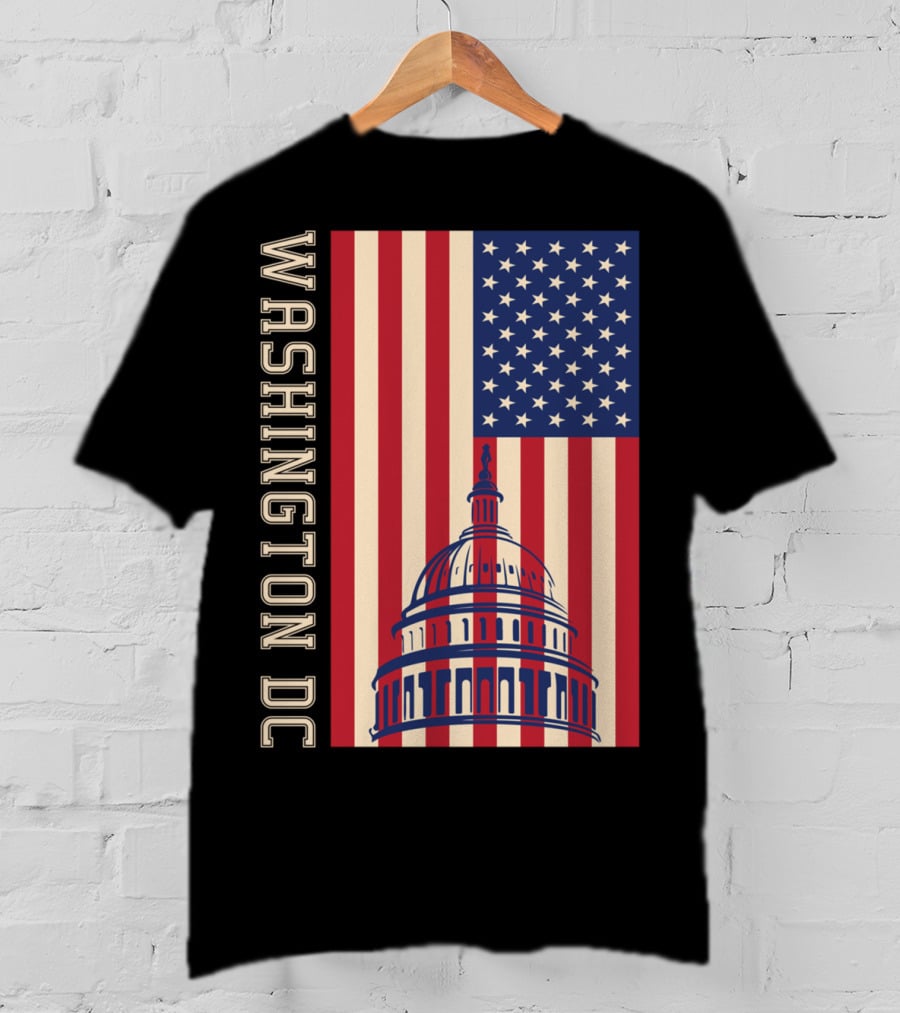 Washington DC American Flag Capitol Building T-Shirt