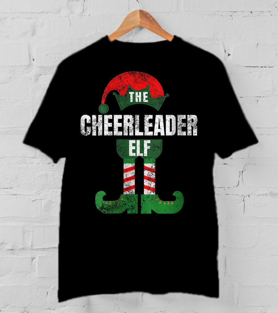 The Cheerleader Elf Christmas Humor Festive T-Shirt