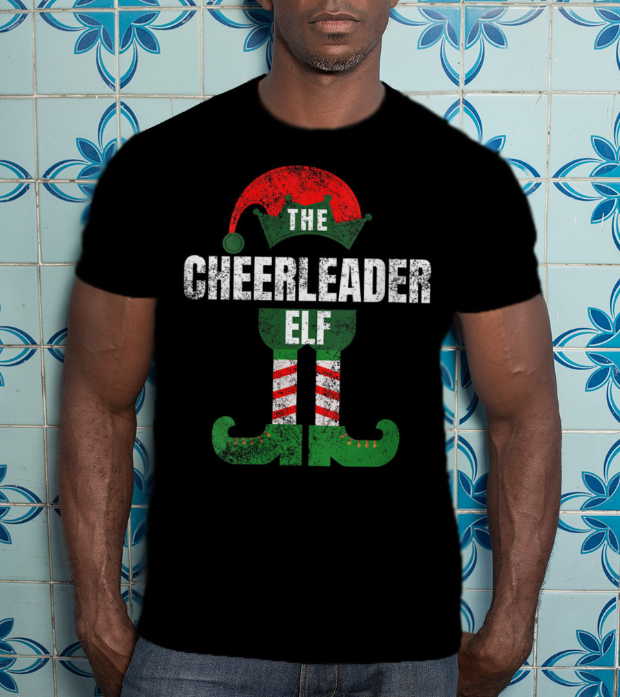 The Cheerleader Elf Christmas Humor Festive T-Shirt