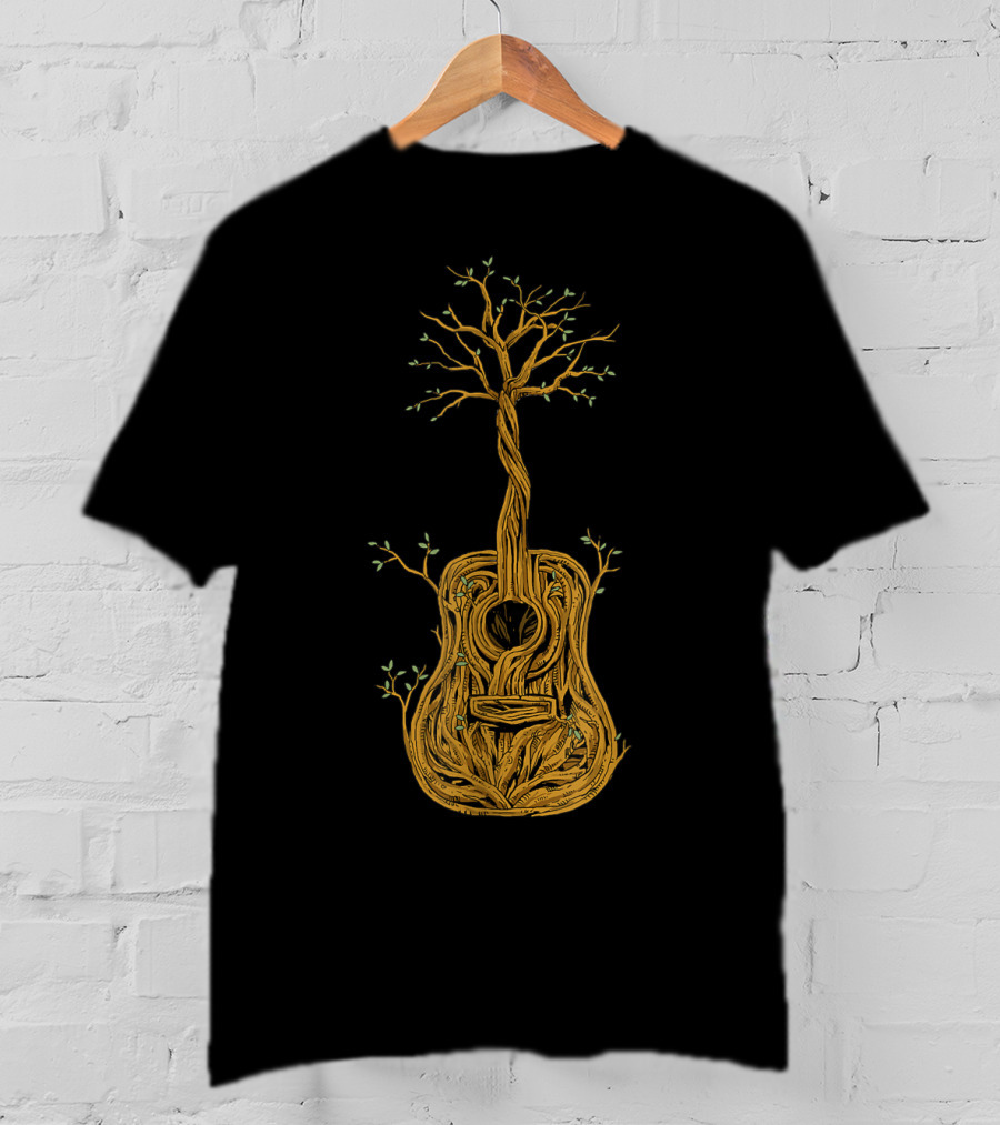 Tree Of Life Acoustic Guitar Nature Guitarist T-Shirt