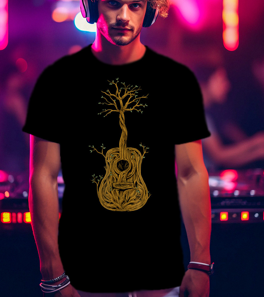 Tree Of Life Acoustic Guitar Nature Guitarist T-Shirt