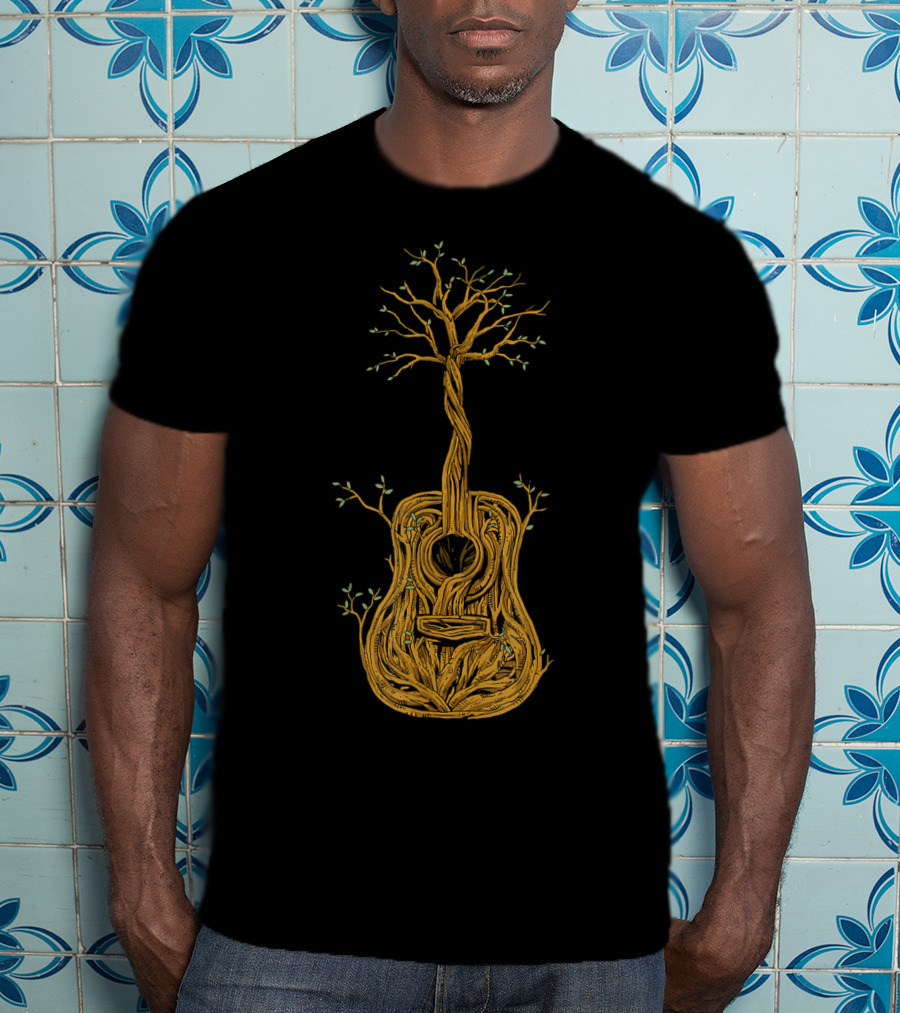 Tree Of Life Acoustic Guitar Nature Guitarist T-Shirt