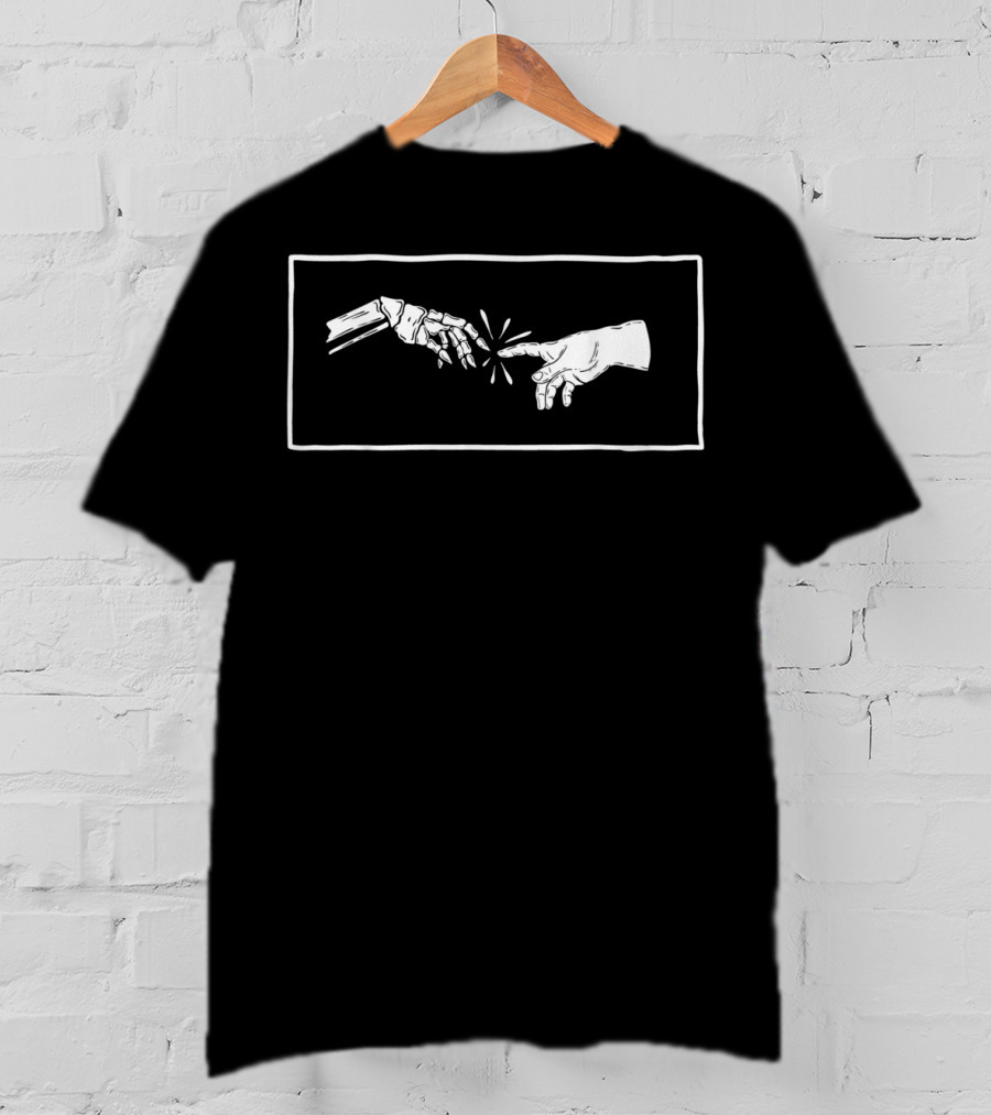 Aesthetic Grunge Clothing For Teen Girls Skeleton Hand And Human Hand T-Shirt