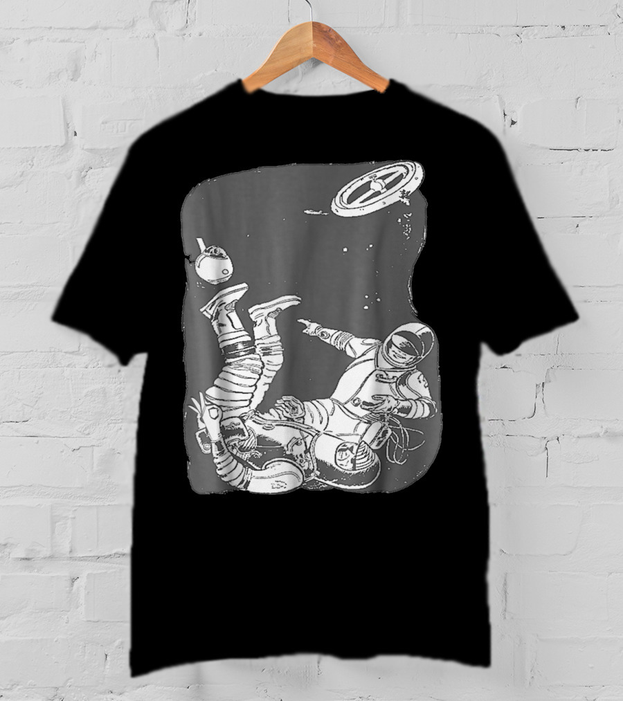 Astronaut Playing Circle Game In Space Prank Meme T-Shirt