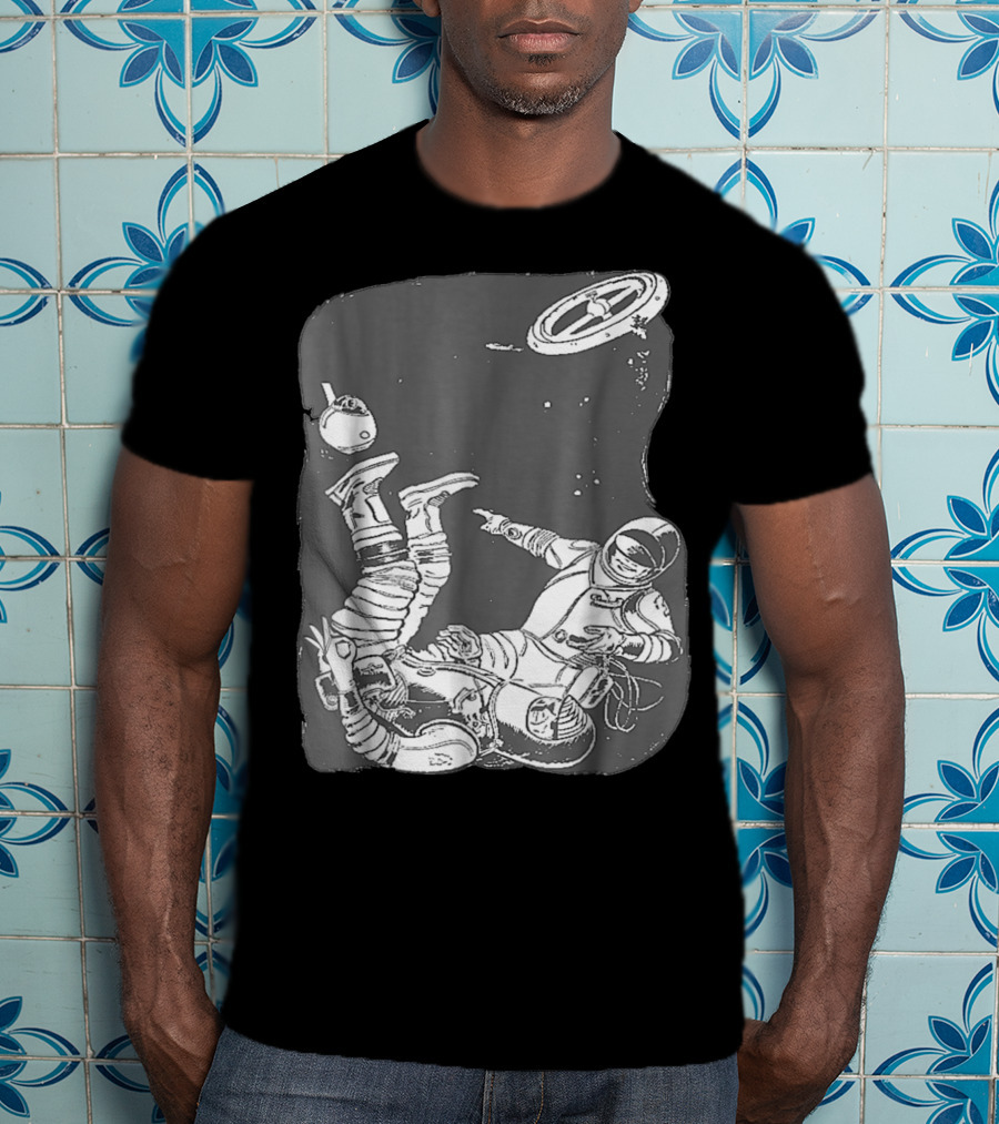 Astronaut Playing Circle Game In Space Prank Meme T-Shirt