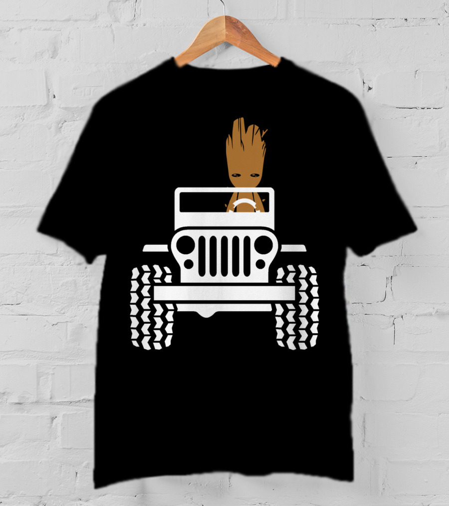 Funny Baby Drive Jeeps Distressed 70s T-Shirt