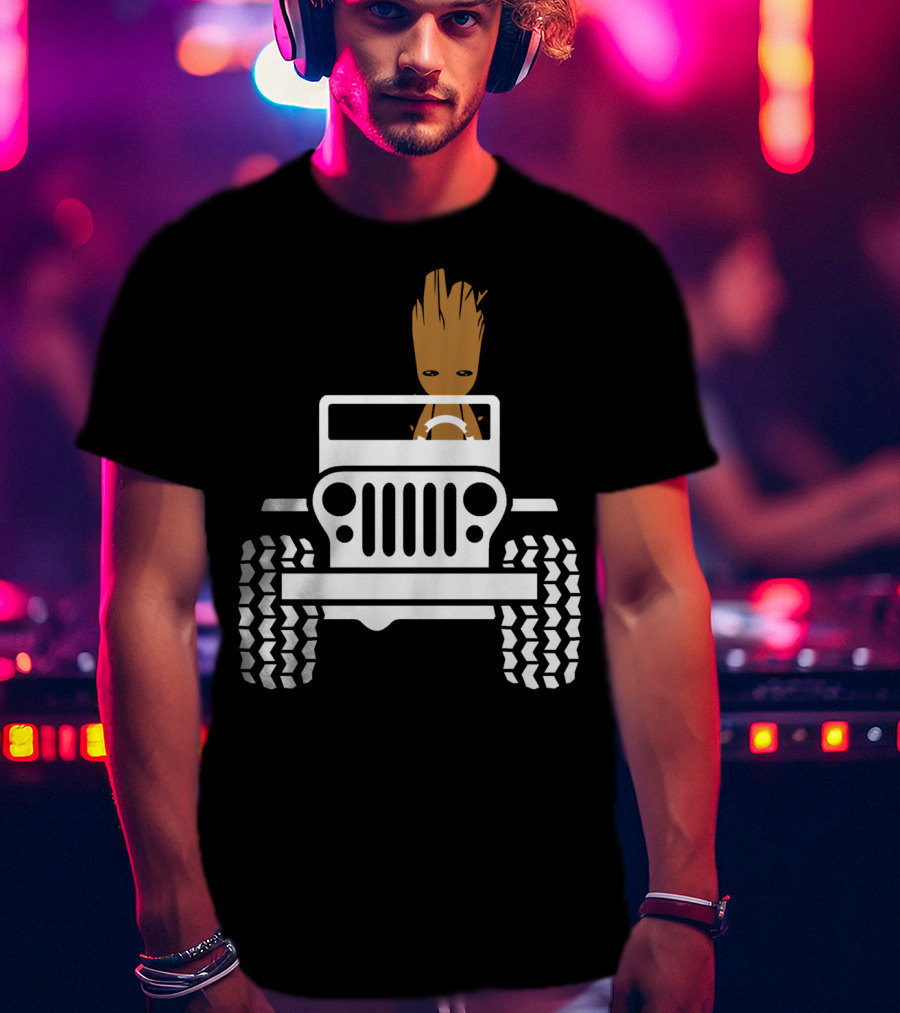 Funny Baby Drive Jeeps Distressed 70s T-Shirt
