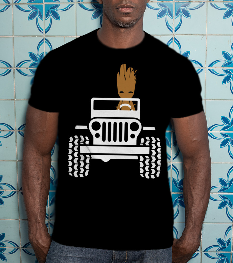 Funny Baby Drive Jeeps Distressed 70s T-Shirt
