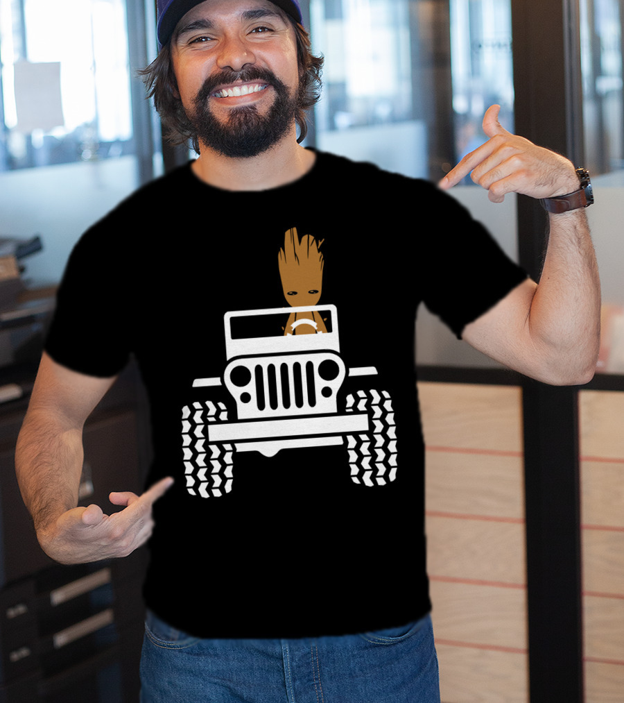 Funny Baby Drive Jeeps Distressed 70s T-Shirt