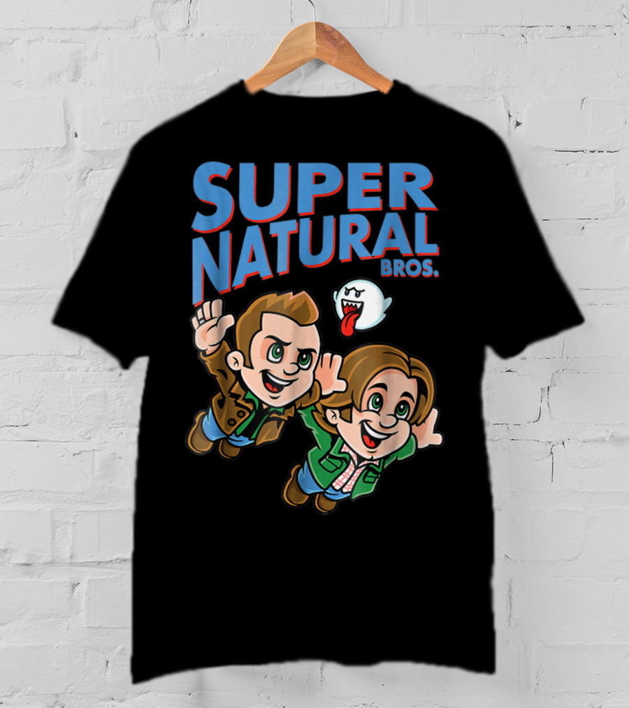 Supernatural Bros Funny Mashup With Ghost Character T-Shirt