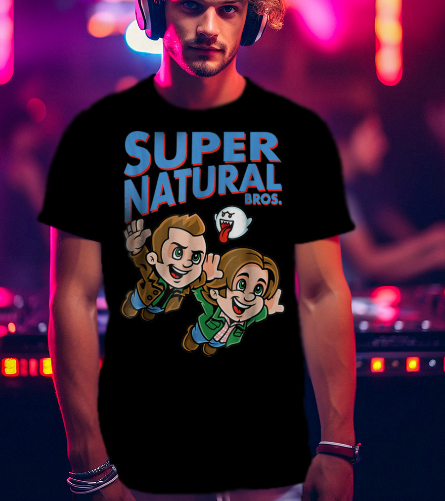 Supernatural Bros Funny Mashup With Ghost Character T-Shirt