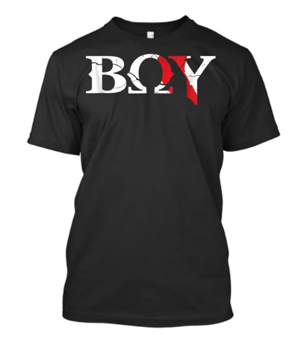 Boy Grunge Video Game God Title With Kratos Symbolic T-Shirt