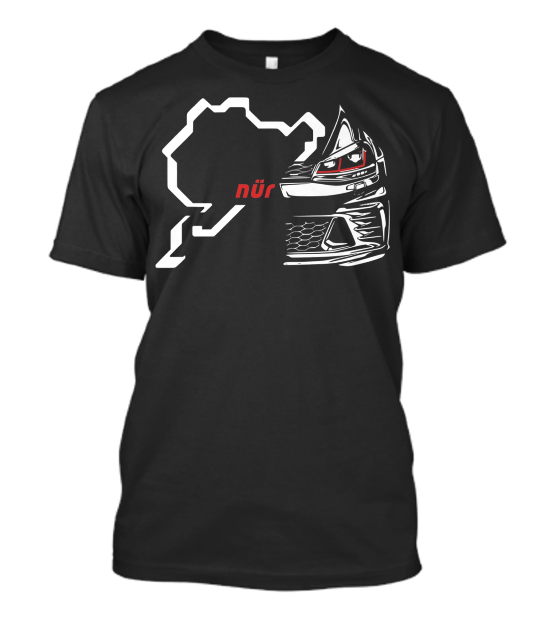 GTI Nürburgring Green Hell Racing Track Car Outline T-Shirt