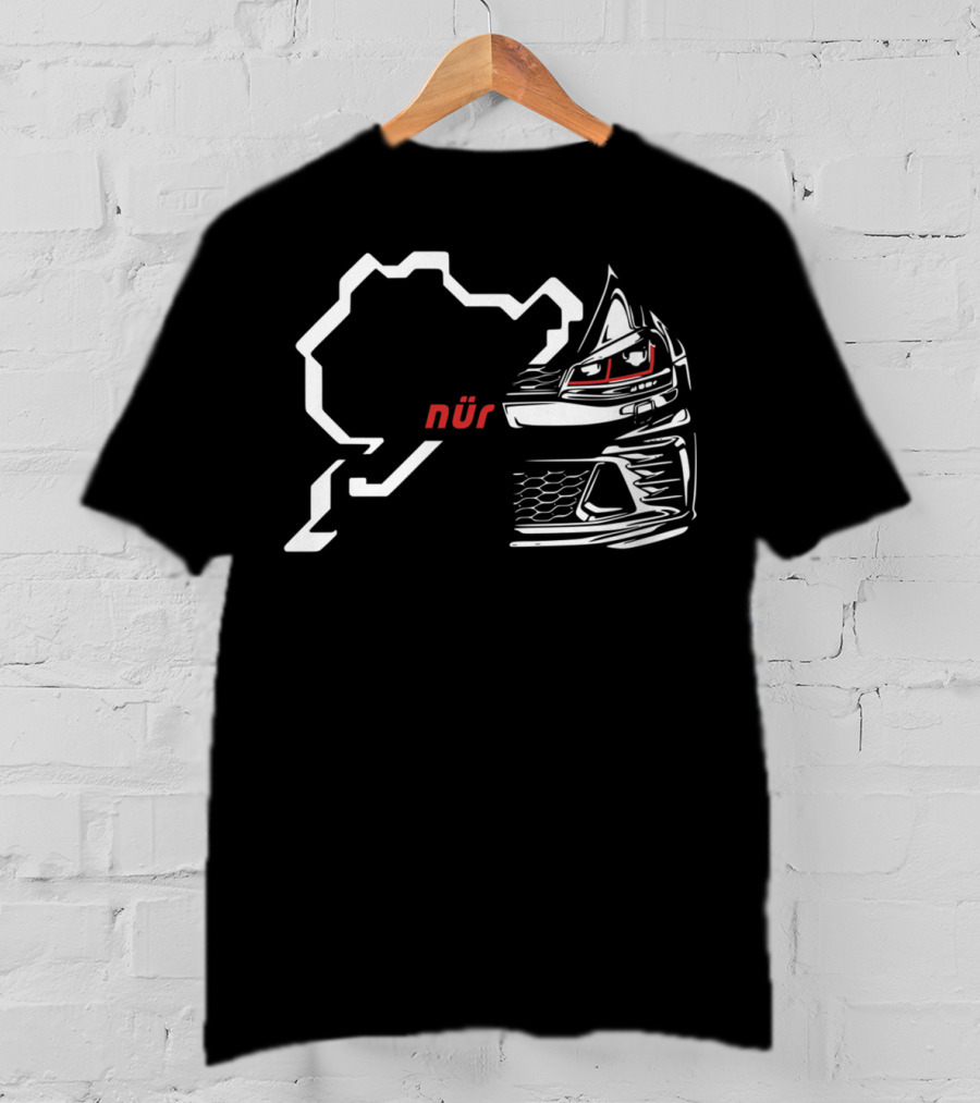 GTI Nürburgring Green Hell Racing Track Car Outline T-Shirt