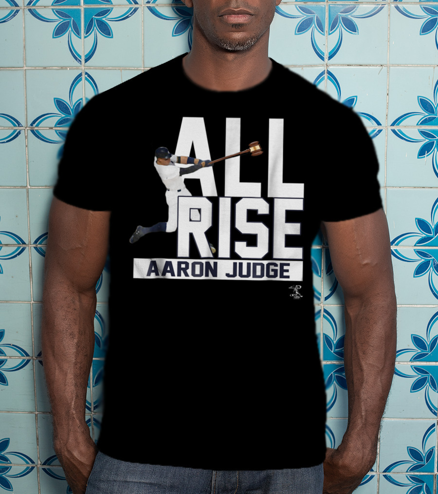 All Rise Aaron Judge Baseball Motif T-Shirt