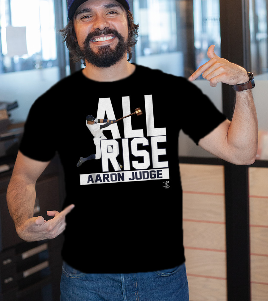 All Rise Aaron Judge Baseball Motif T-Shirt