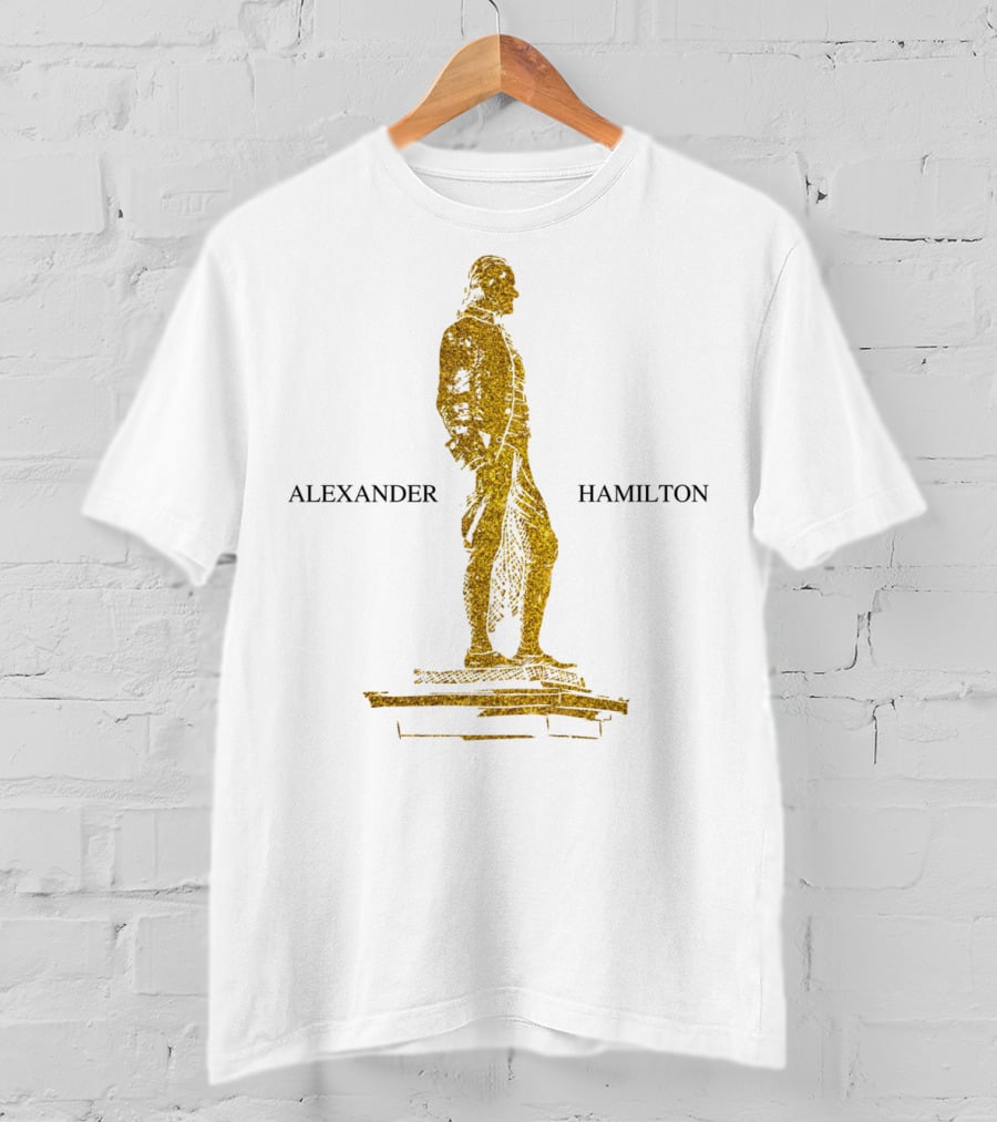 Alexander Hamilton Statue Golden T-Shirt