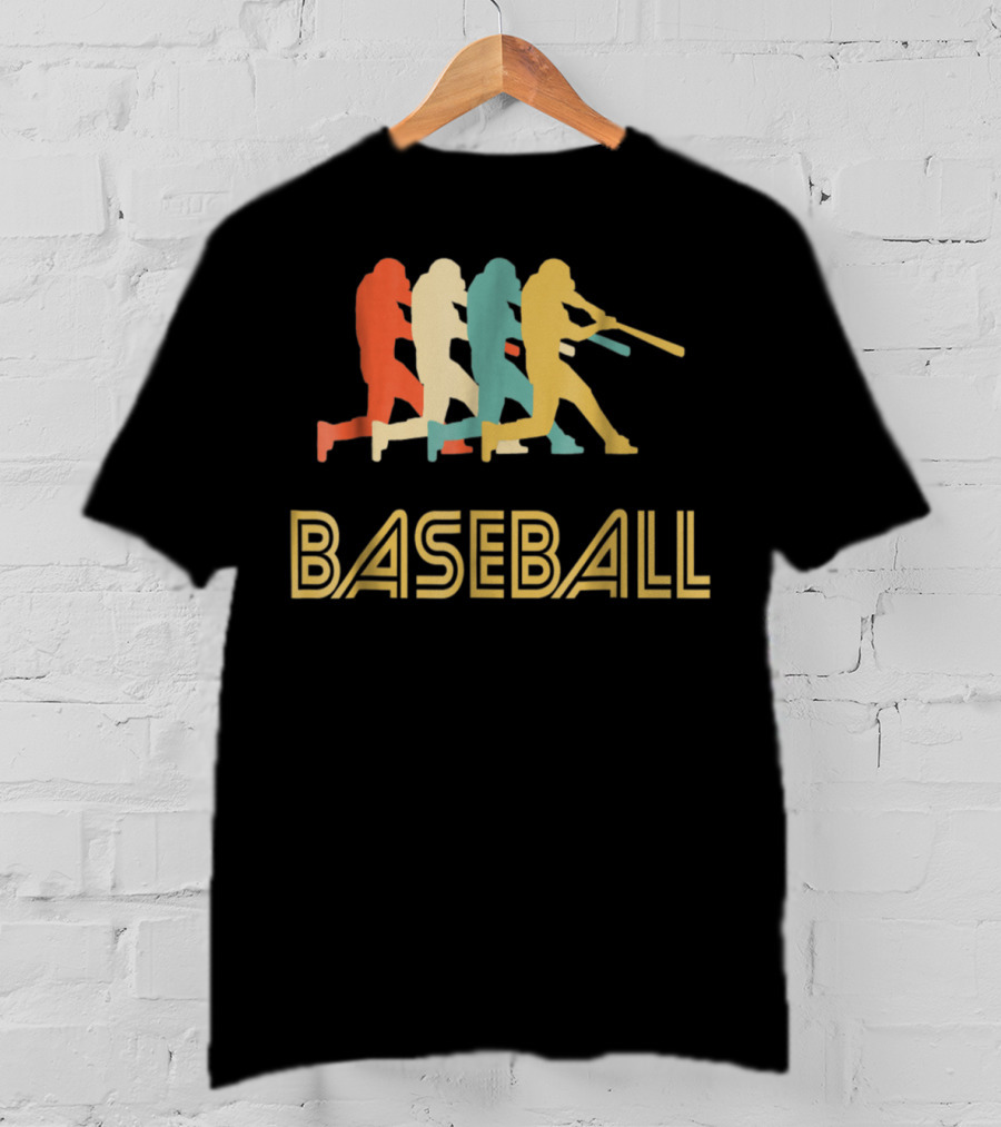 Baseball Batter Pop Multicolor Swing T-Shirt