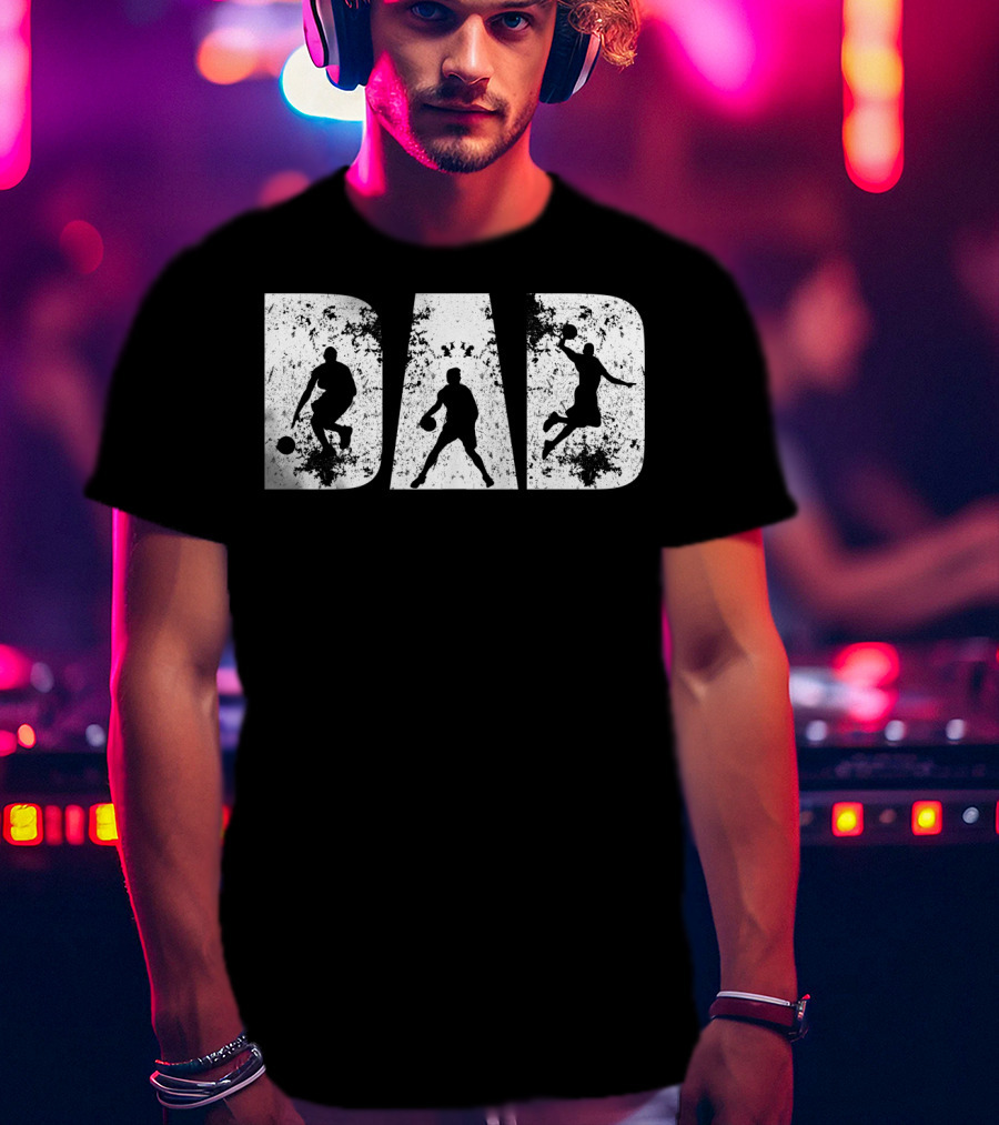 Basketball Dad Silhouettes For Father's Day From Daughter T-Shirt