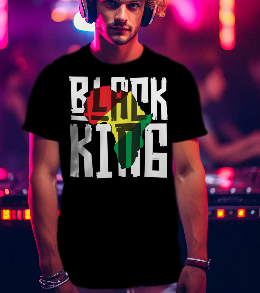 Black King Africa Tribal Men History Month T-Shirt
