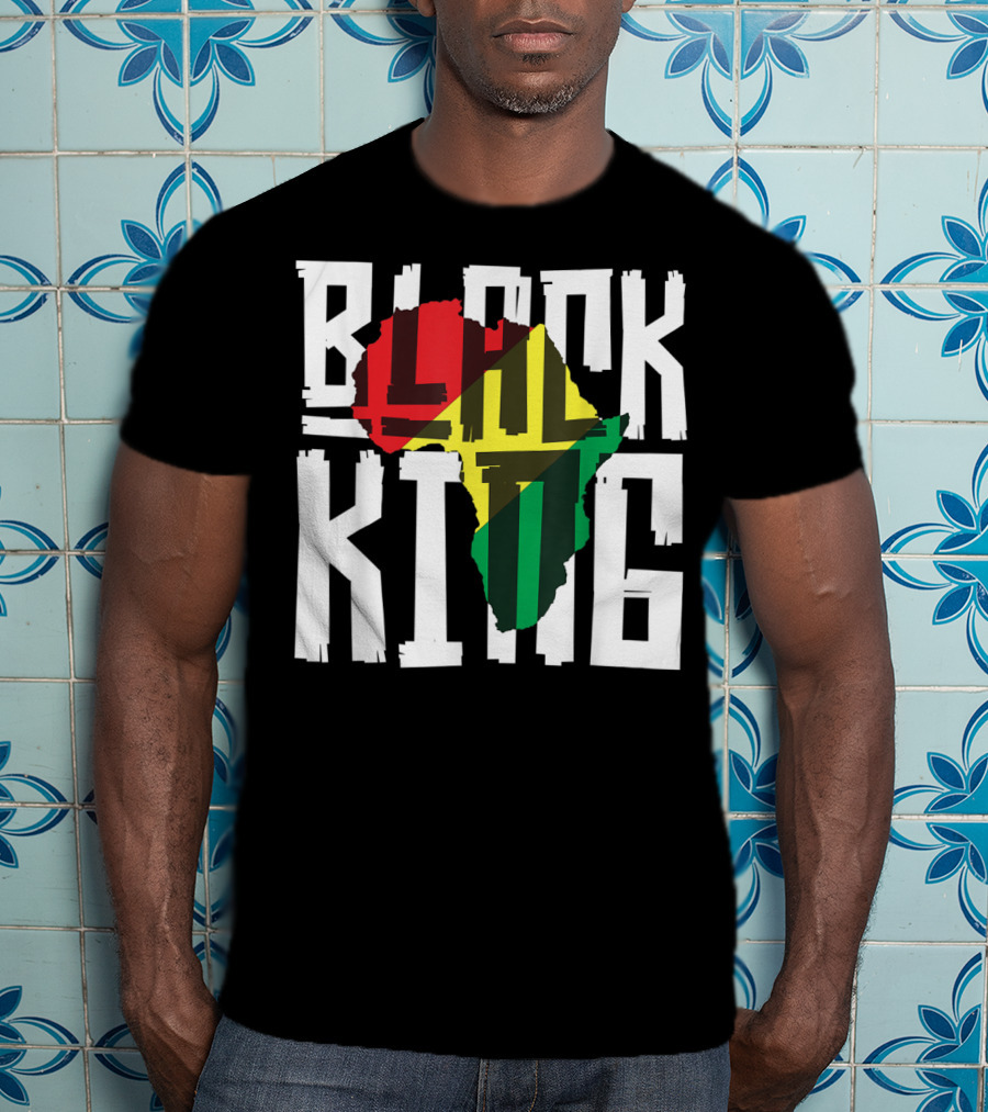 Black King Africa Tribal Men History Month T-Shirt