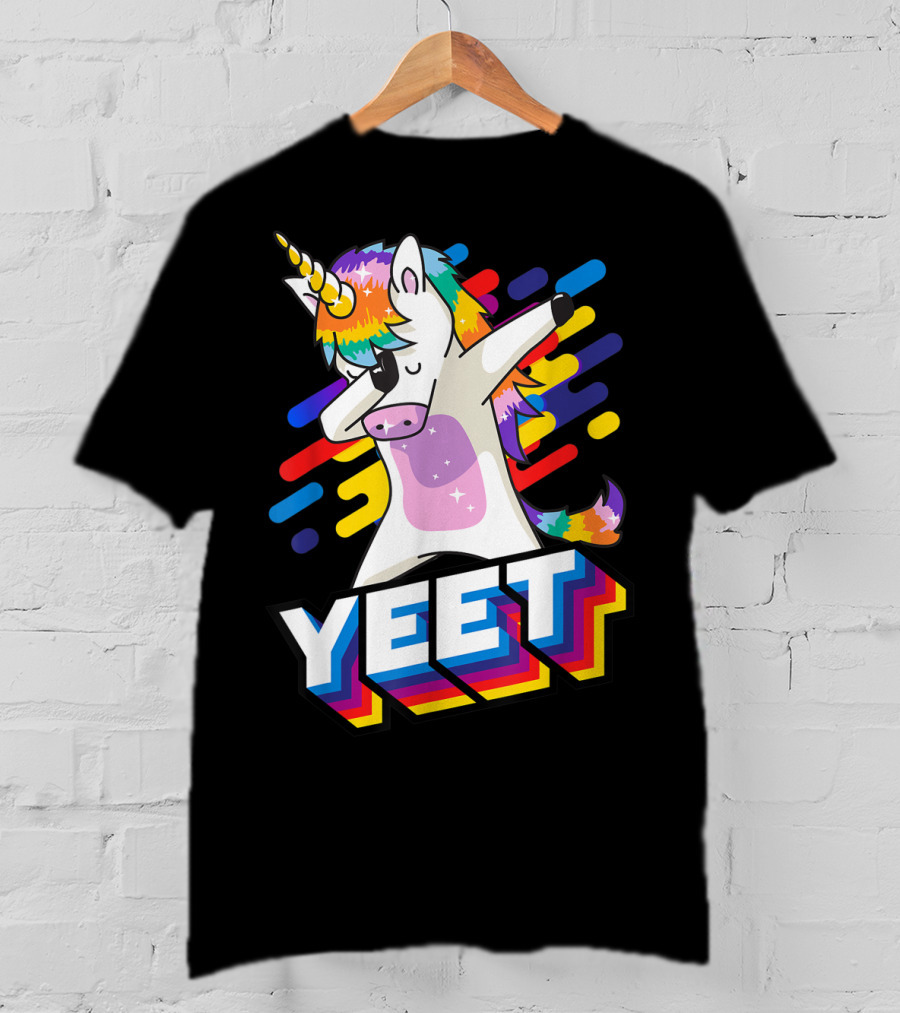 Yeet Rainbow Unicorn Dabbing T-Shirt