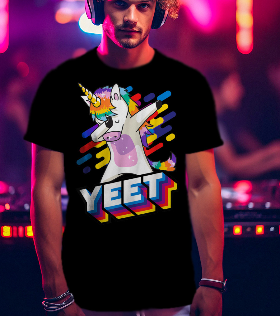 Yeet Rainbow Unicorn Dabbing T-Shirt